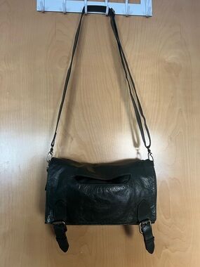 Olive Green Leather Crossbody